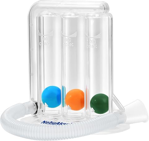 Breathing Exercise Device for Lungs, Deep Breathing Trainer with Flow, Gentle Br