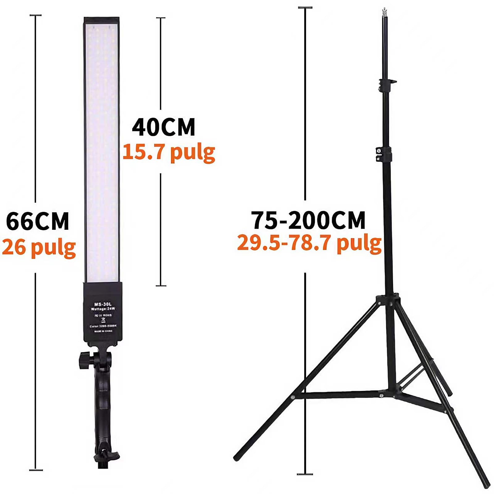 Juego de 2 luces LED bicolor regulables para vídeo y vídeo, con trípode, bolsa de transporte, juego de luz para cámara de vídeo, YouTube, producto de fotografía, 3200-5500 K, CRI 96+
