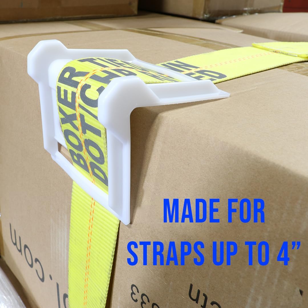 BoxerTool Corner Edge Protector for Tie Down Protection - Cargo Load Corner Edge Protector and Chain Tie-Down Guard for Flatbed, Truck and Trailer (20 Pack)