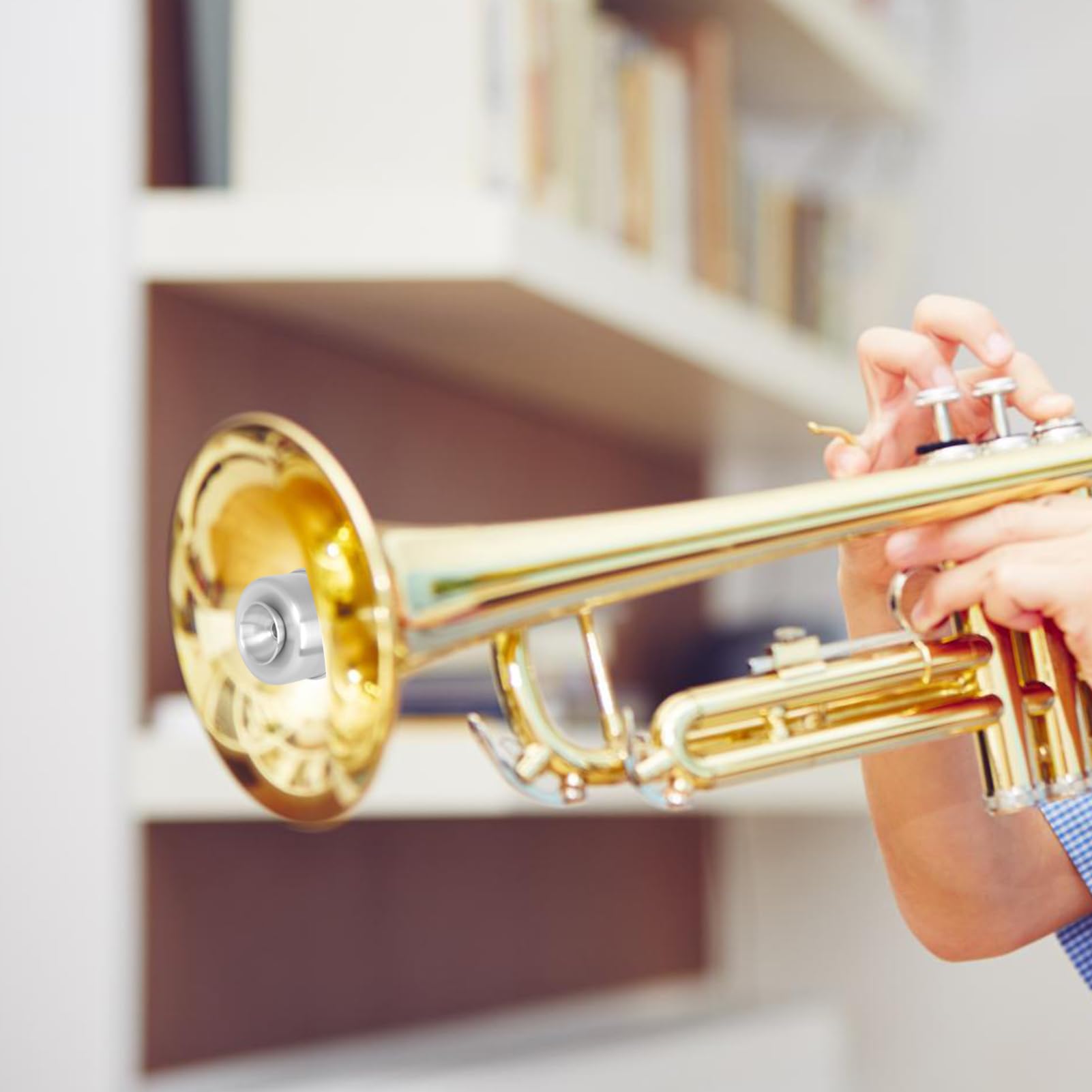 Sordina per tromba – Silenziatore in lega di alluminio per musicisti | Accessorio leggero con regolabile e caratteristiche di silenzioso per prove studio aula dormitorio appartamento e