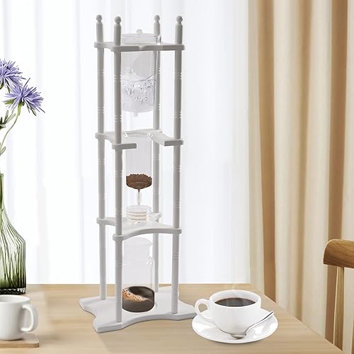Miniatura 4 de Titunjian Cafetera para preparar en frío cafetera goteadora torre de goteo cafetera de hielo 25 tazas máquina de café de hielo para oficina en casa