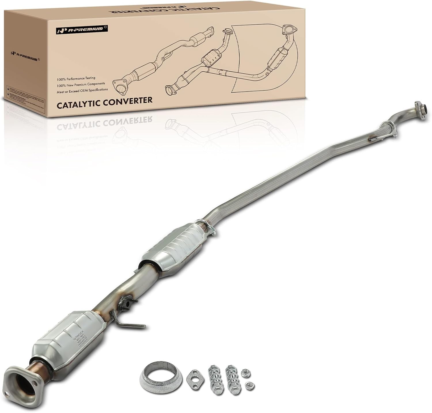 A-Premium Rear Catalytic Converter Kit Direct-Fit Compatible with Toyota Highlander 2001 2002 2003 3.0L, EPA Compliant