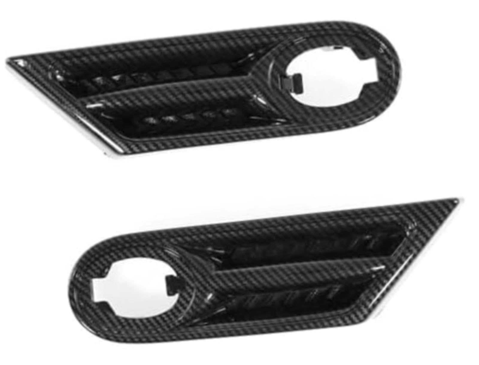 Dla BMW, dla Cooper R56 R57 R58 R59 2011-2017 włączony kierunkowskaz boczny kierunkowskaz w lusterku 63137260202 63137260201 Lampka kontrolna lusterka bocznego (Carbon Black Cover)