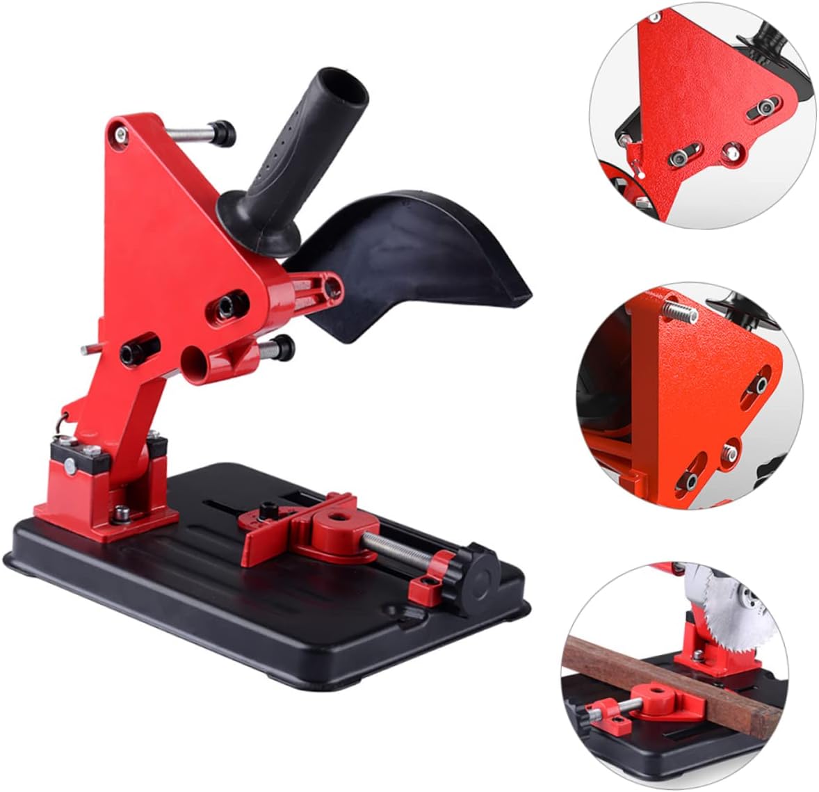 Lurrose 1Pc Angle Base Angle Stand for Angle Grinder Multi Angle Cutting Holder Lightweight Heat Resistant Bracket Easy Installation Versatile Use for Grinding Tools