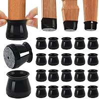Vista 20 de BUMACO 40 protectores de suelo para patas de silla, protectores de patas de silla para suelos de madera dura, almohadillas de silicona para proteger