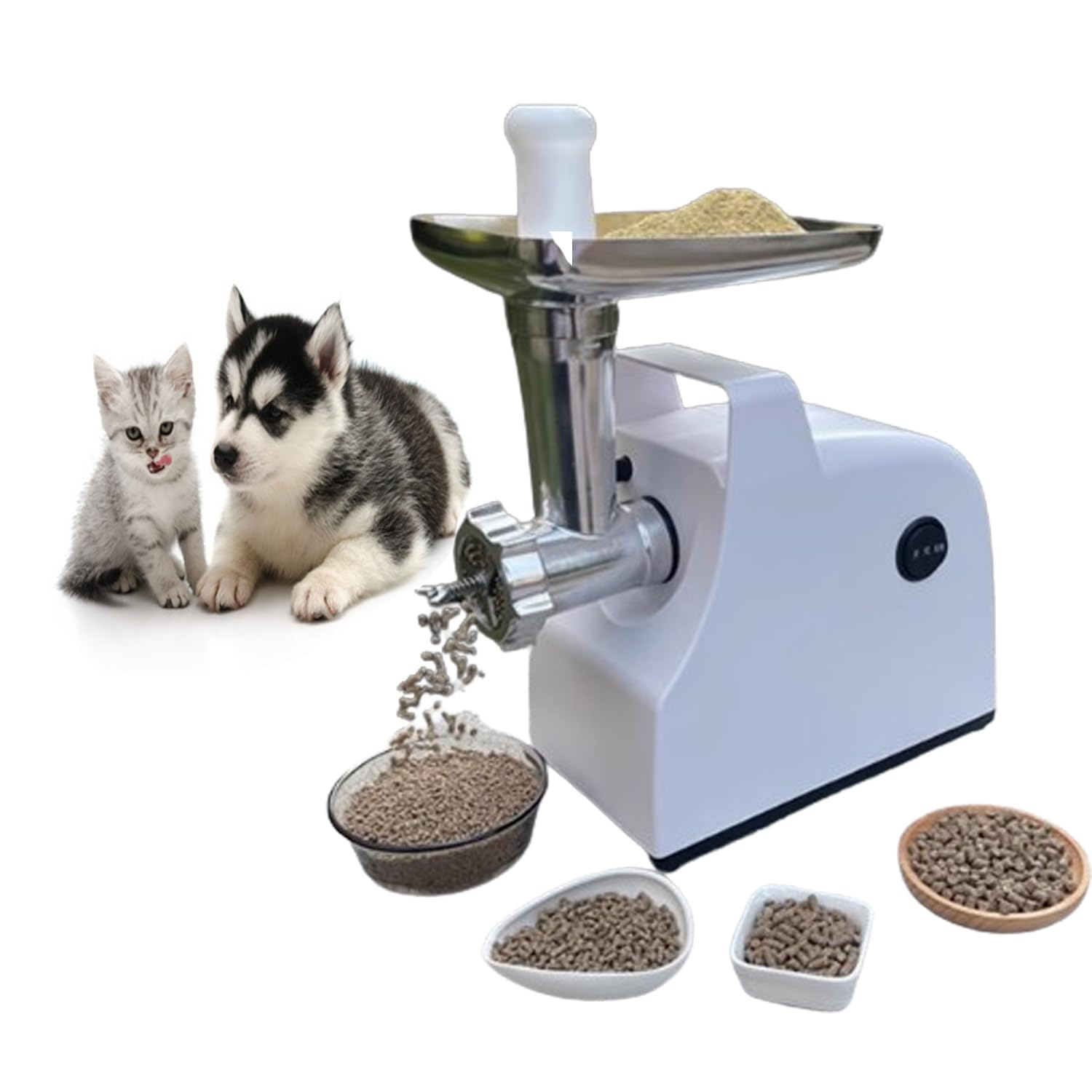 Máquina eléctrica de pellets de alimentación animal, incluye múltiples discos de molienda para la producción de alimentos para mascotas, ideal para gatos, conejos y pollos