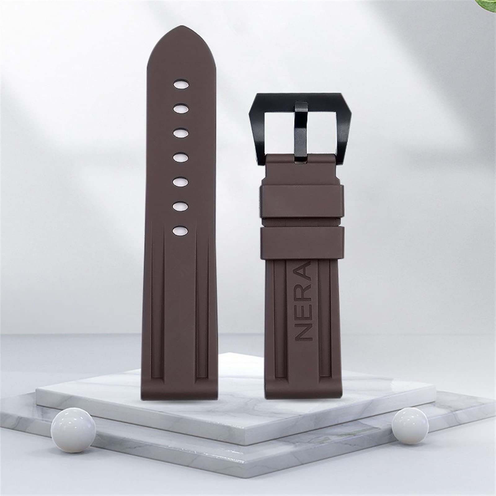 Correa de reloj de silicona con correa de caucho flúor de 22mm y 24mm para correa de reloj Panerai