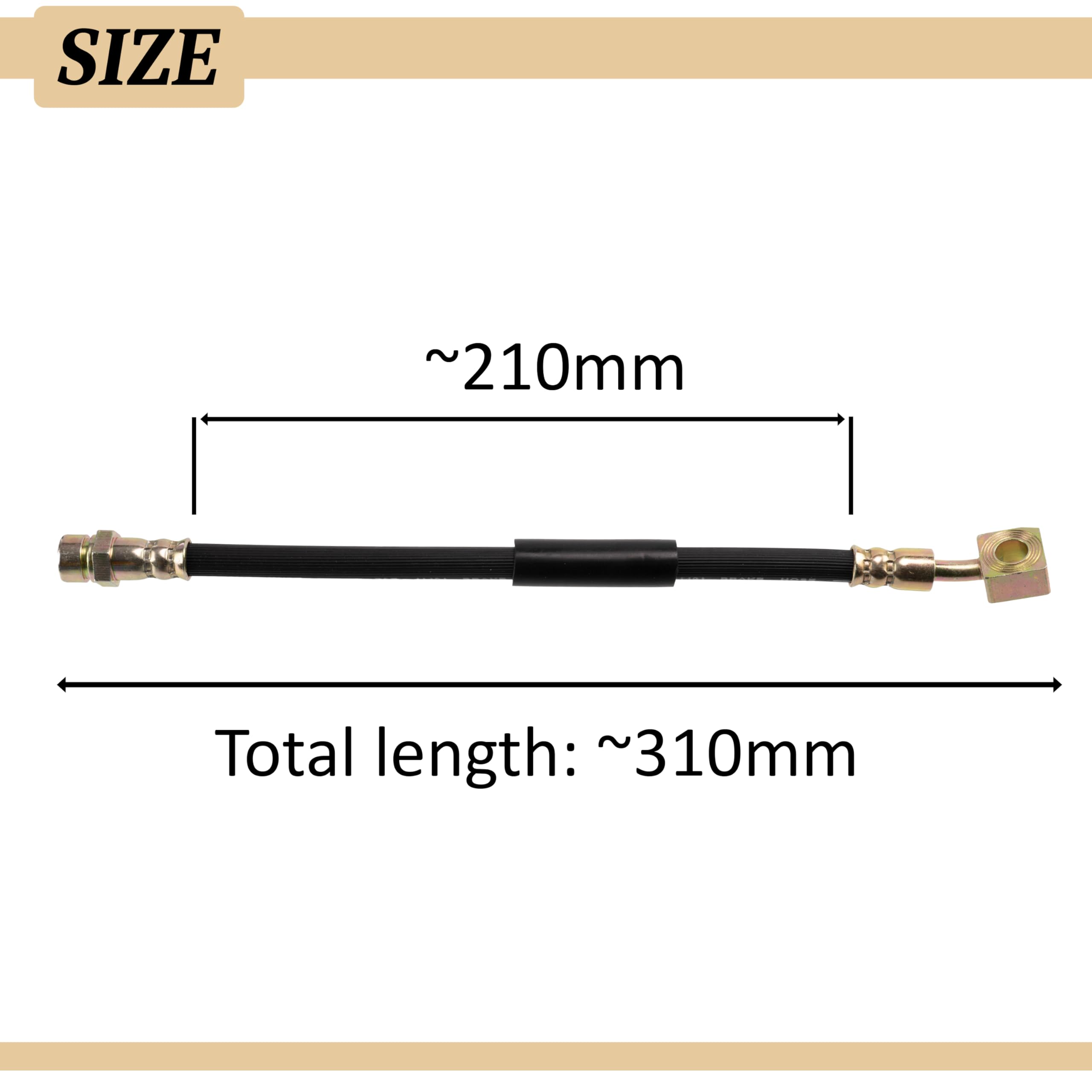 AERZETIX - C71533 - Flexible de frein M10x1 - côté de montage essieu arrière - compatible avec numéros OE 5Q0 611 775 G, 5WA 611 775