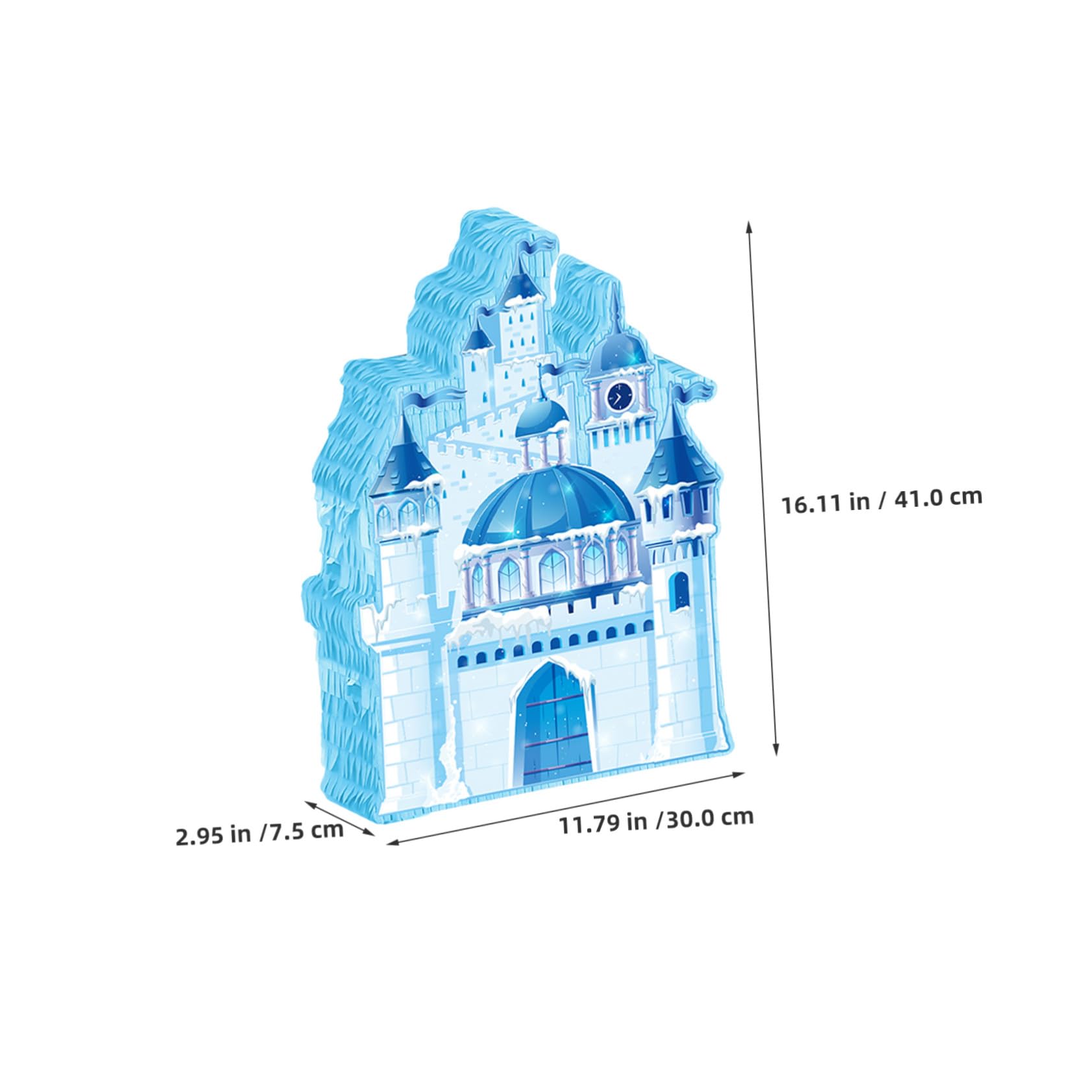 ibasenice Geburtstagsartikel für Mädchen Schloss Piñata aus Papier mit Stab und Augenmaske als Vielseitiger Süßigkeitenhalter für Prinzessinnen Party mit Traumhaftem Schlossdesign