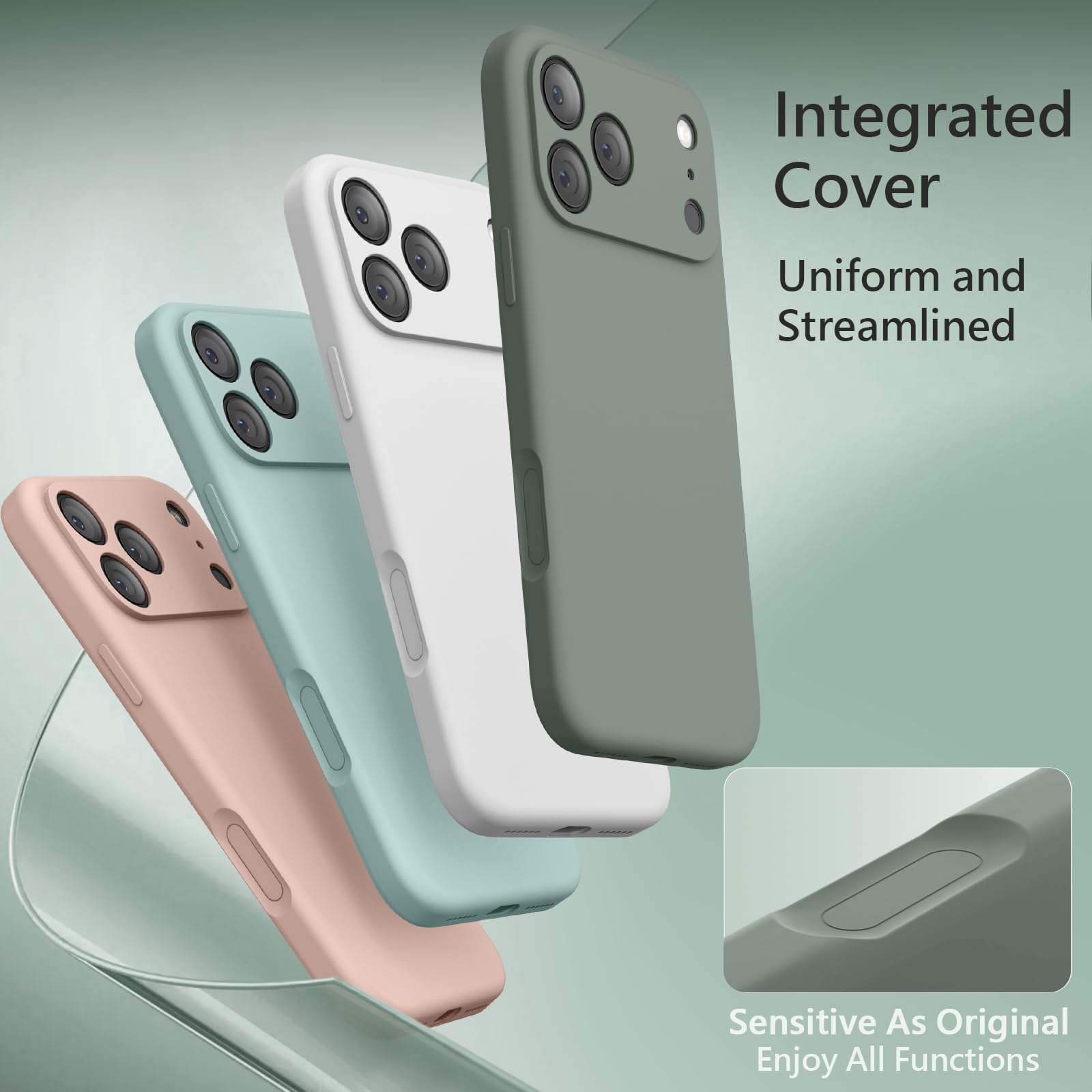 FireNova Magnetic for iPhone 17 Pro Case, Compatible with MagSafe, [Integrated Silicone Camera Control Button] [Camera Protection] Anti-Scratch Microfiber Lining Phone Case, 6.3", Calke Green — view 8