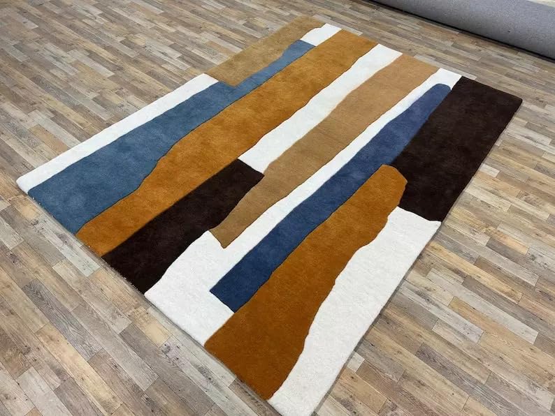5x7 Rug Modern Rug Beautiful Design Carpet Area Rug Handmade Rug Hand Tufted Home Living Room Kids (5x7 ft)