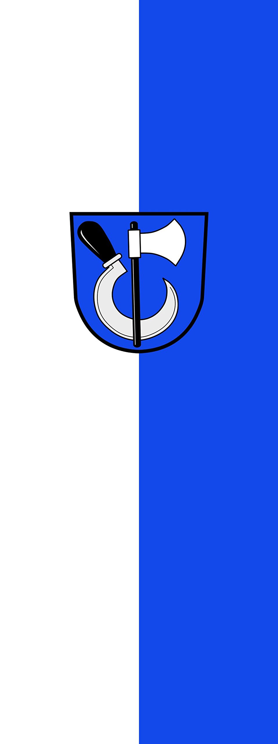 Drapeau Wilhelmsfeld anticouture déchirée grand pavillon vertical 6m²