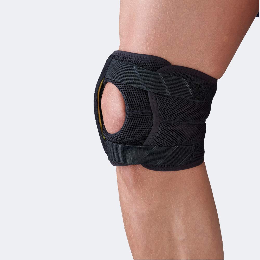 28055 ActiveX Ginocchiera avvolgente corta con pressore rotuleo mediale/laterale (S circ ginocchio 32-37cm)