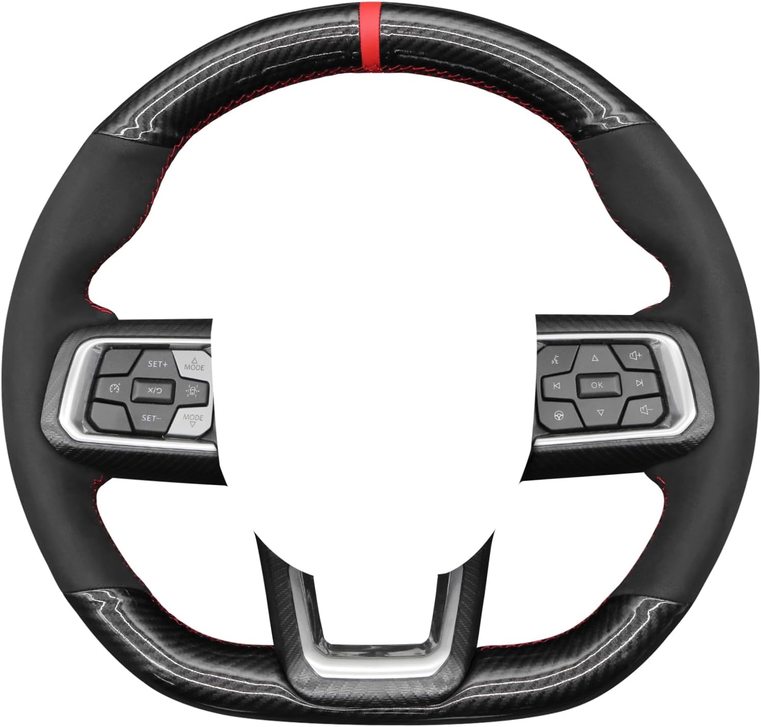 MEWANT Steering Wheel Cover for Ford Mustang 2024 Hand-Stitched Steering Wheel Wrap