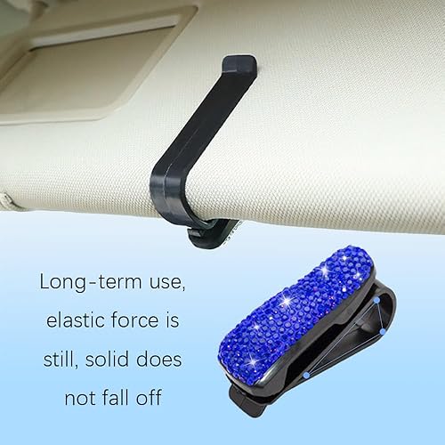 Miniatura 6 de Zufoty 2 soportes para lentes para visera solar de automóvil, soporte para lentes de sol para automóvil, soporte para lentes de sol automático,
