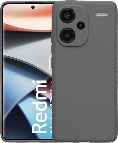DIZORO Compatible with Mi Redmi Note 13 Pro Plus 5G Back Cover with Upgraded Square Edges for Camera Protection Shockproof Flexible Matte Liquid Silicone Mobile Phone Case (Space Grey)