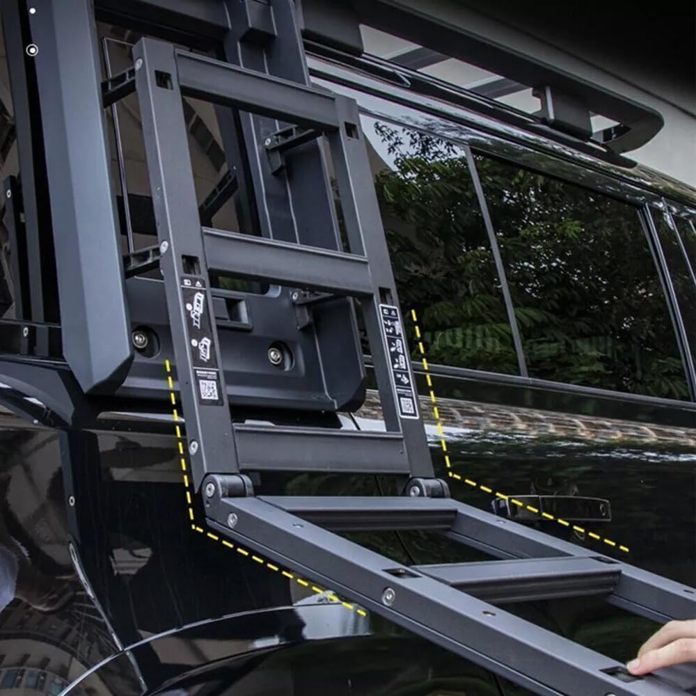 Foldable Liftable Ladder Protective Frame Roof Rack Access Fits for LR Defender 110 2020-2024 2025