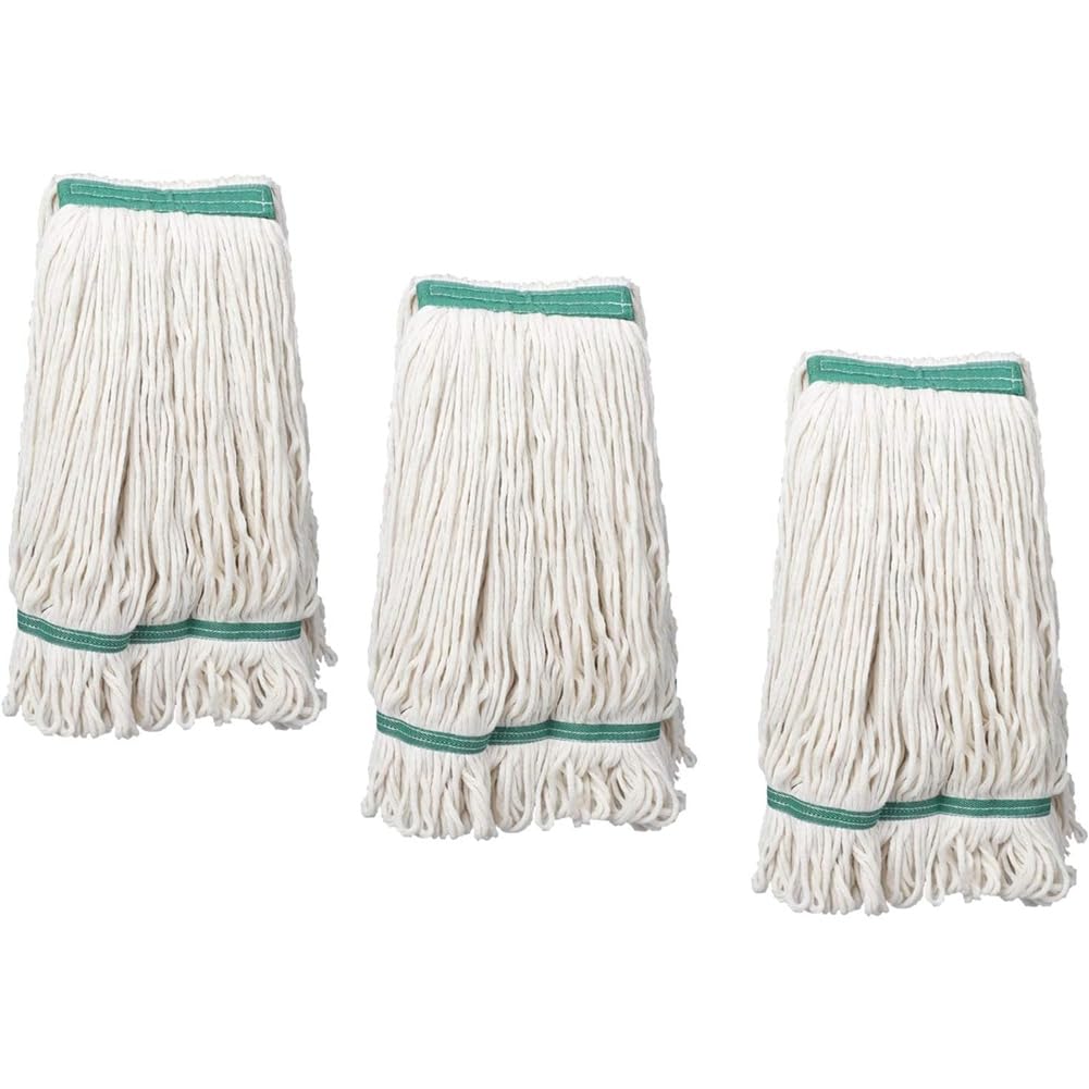 CTRLZS Mop Head Replacement, 3PCS Loop-End Cotton String Mop Heads, String Mop Refills for Home/Industrial/Commercial Cleaning