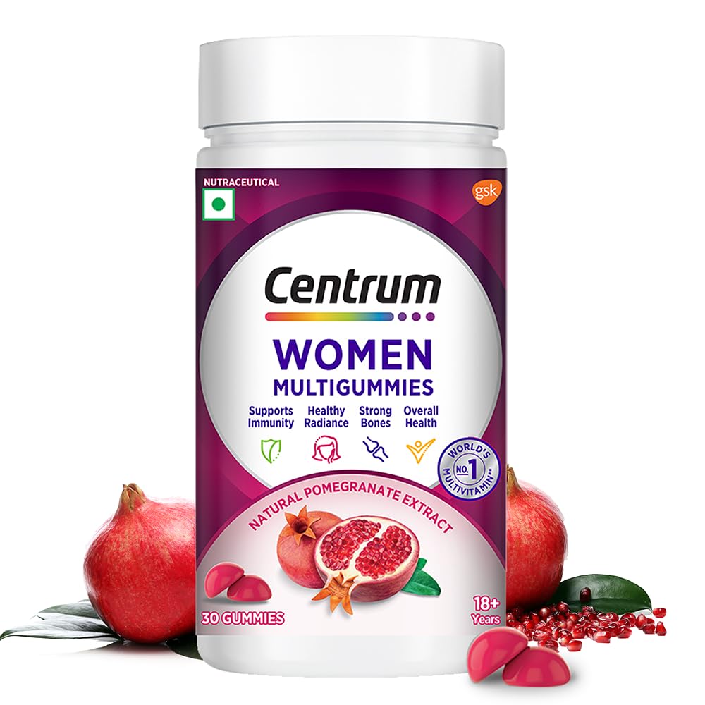 Centrum Women Multigummies 30s | 16 Vitamins & minerals and Natural Pomegranate extract for Overall Health & Radiance (Veg) |World's #1 Multivitamin