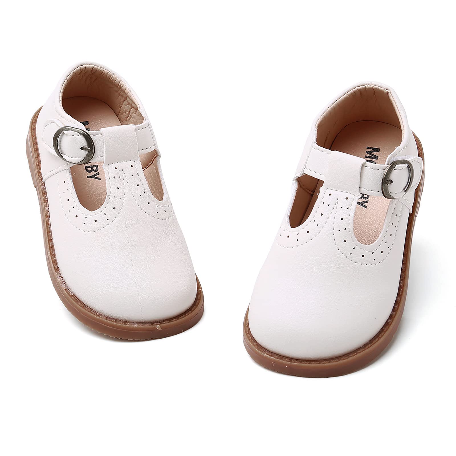 SOFMUO Toddler Girl Mary Jane Shoes Bowknot Ballet Flats for Little Girls Party School Wedding Uniform Princess Dress Shoes