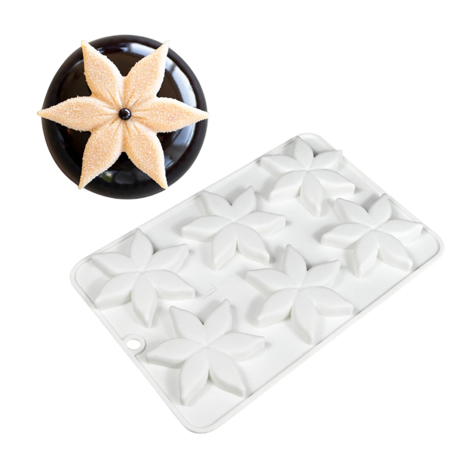 MICFENY 6 Holes Flower Silicone Dessert Mould Puddings Chocolate Mousses Mold Portable Cake Decorating Tool Kitchen Accessories