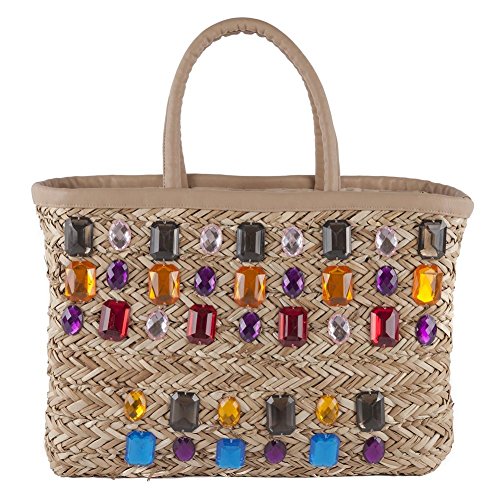 Sac à main en paille multicolore pour vos journées à la plage et sorties d'été