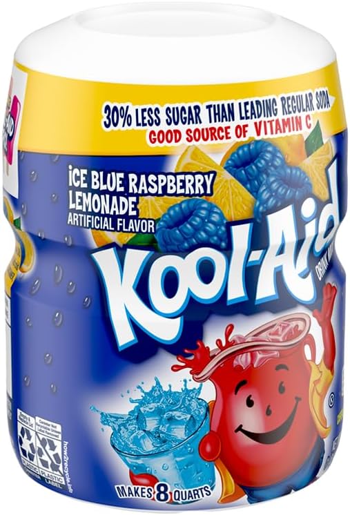 Kool Aid Ice Blue Raspberry 567g 8 Quarts Pack of 1
