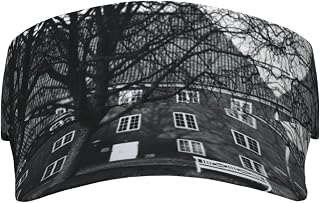 Ousika Sash Window Printing Visor Hats Men Women Adjustable Sun Visor Caps Empty Top Baseball Cap Sun Visor for Travel,Sports,Climb Black