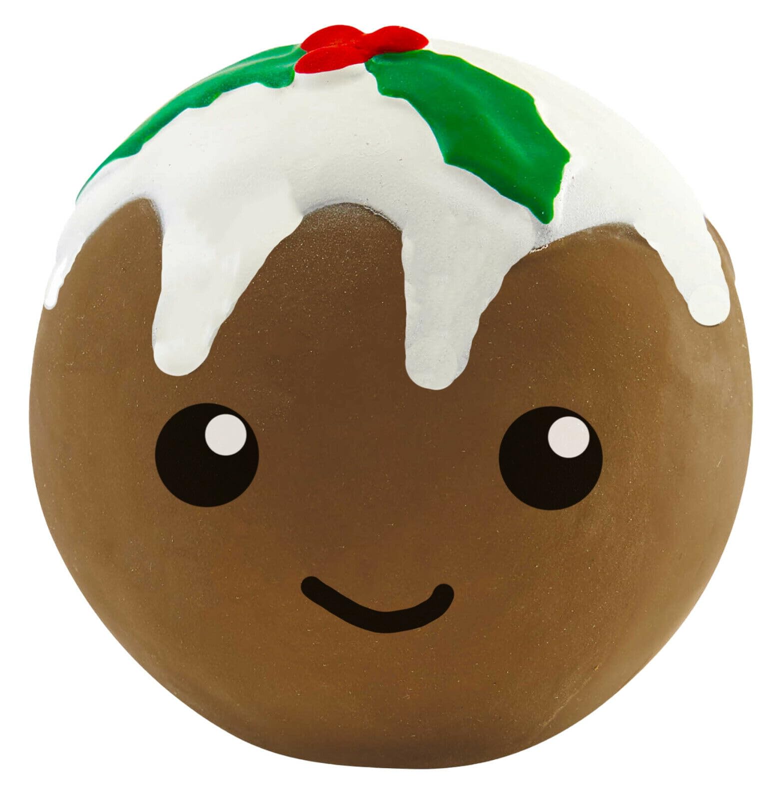 WUNDAPETS 2 PCK DOG LIFE SOFTY LATEX CHRISTMAS PUDDING & SPROUT SQUEAKY DOG PUPPY TOY 8CM - Image 4