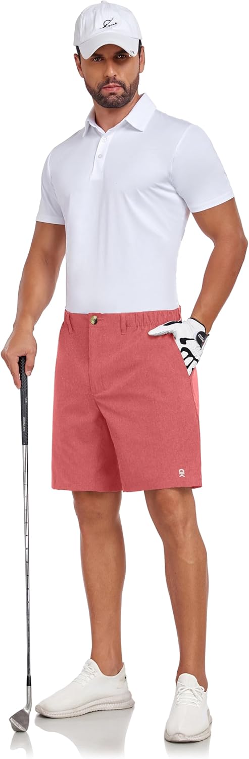 Little Donkey Andy Men's Bermuda 9 Inch Lightweight Quick Dry Stretch Shorts Golf Hiking Travel