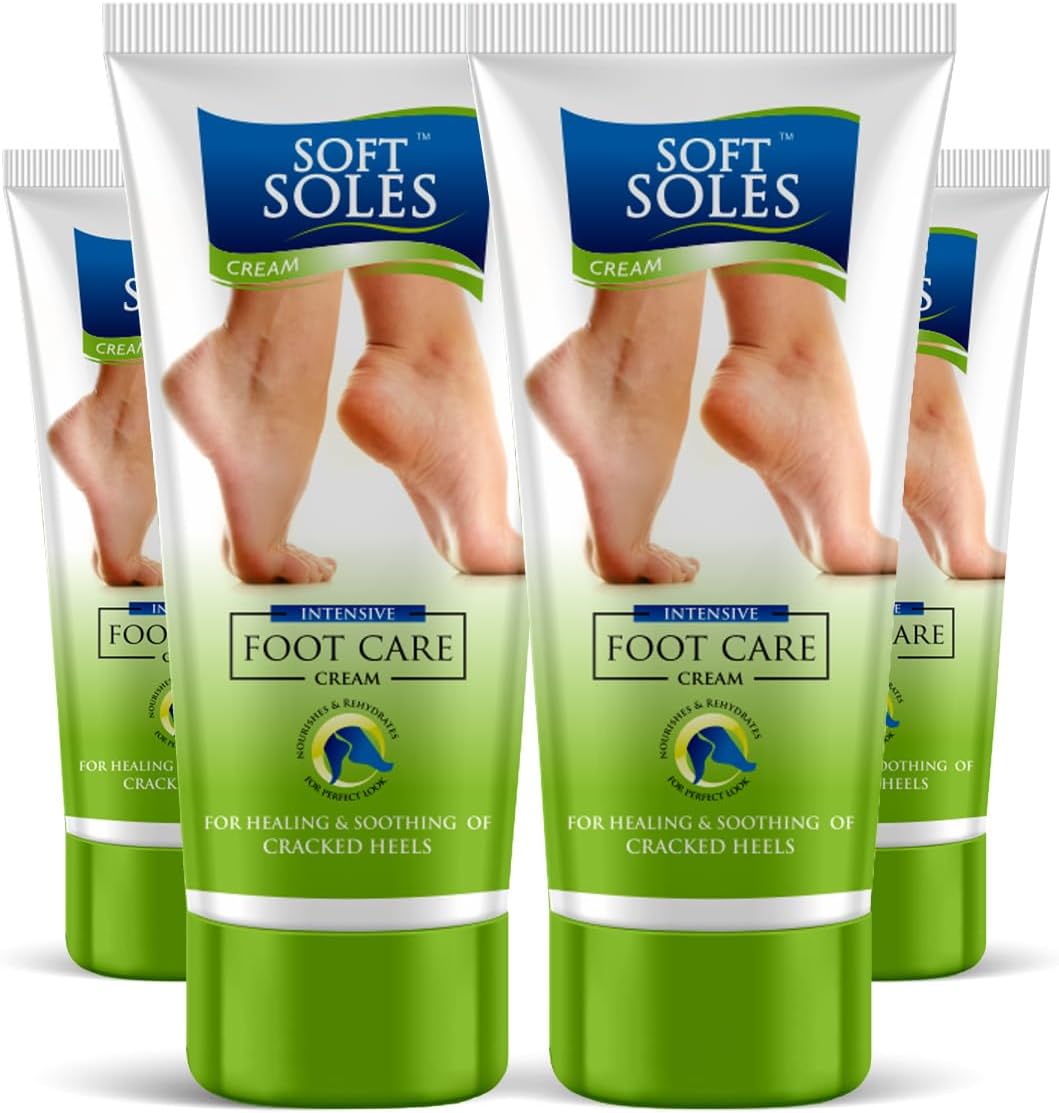 Soft Soles Foot Cream for dry & Cracked Feet | Nourishes & Rehydrates | Cracked heel Repair Cream | Softens Hard Skin | For all Skin Types- 30g (Pack of 4)