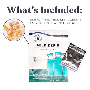 Cultures for Health Milk Kefir Grains | DIY Frothy Dairy Non-GMO Probiotic Drink for Stronger Gut Health | Limitless Heirloom Style Starter | Easy to Flavor or Add to Recipes | Bulgaros De Leche