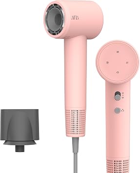 AINA Hair Dryer, Blow Dryer - Brushless Motor, 110,000 RPM Lightweight, Ionic Travel 110V/ALCI PlugBaby Pink