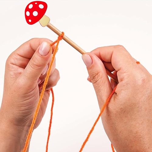 Miniatura 7 de Paquete de 10 tapones de puntada de hongo, accesorios y suministros para tejer, tapones para agujas de tejer, protectores de punta de silicona para