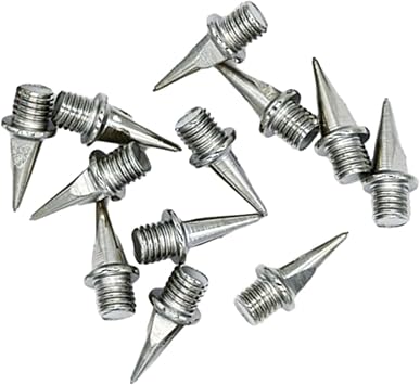 12x Starting Block Spikes, Sprinter Pedals Cleats Starter Block Spikes Steel Replacement Spikes Track Spikes for Cinder Track