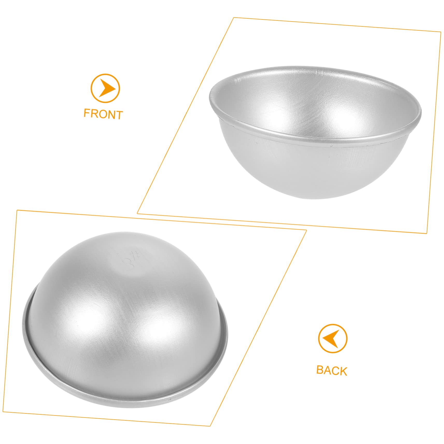 Moule Demi-sphère de Bricolage DIY en Alliage D’aluminium 12 Pièces