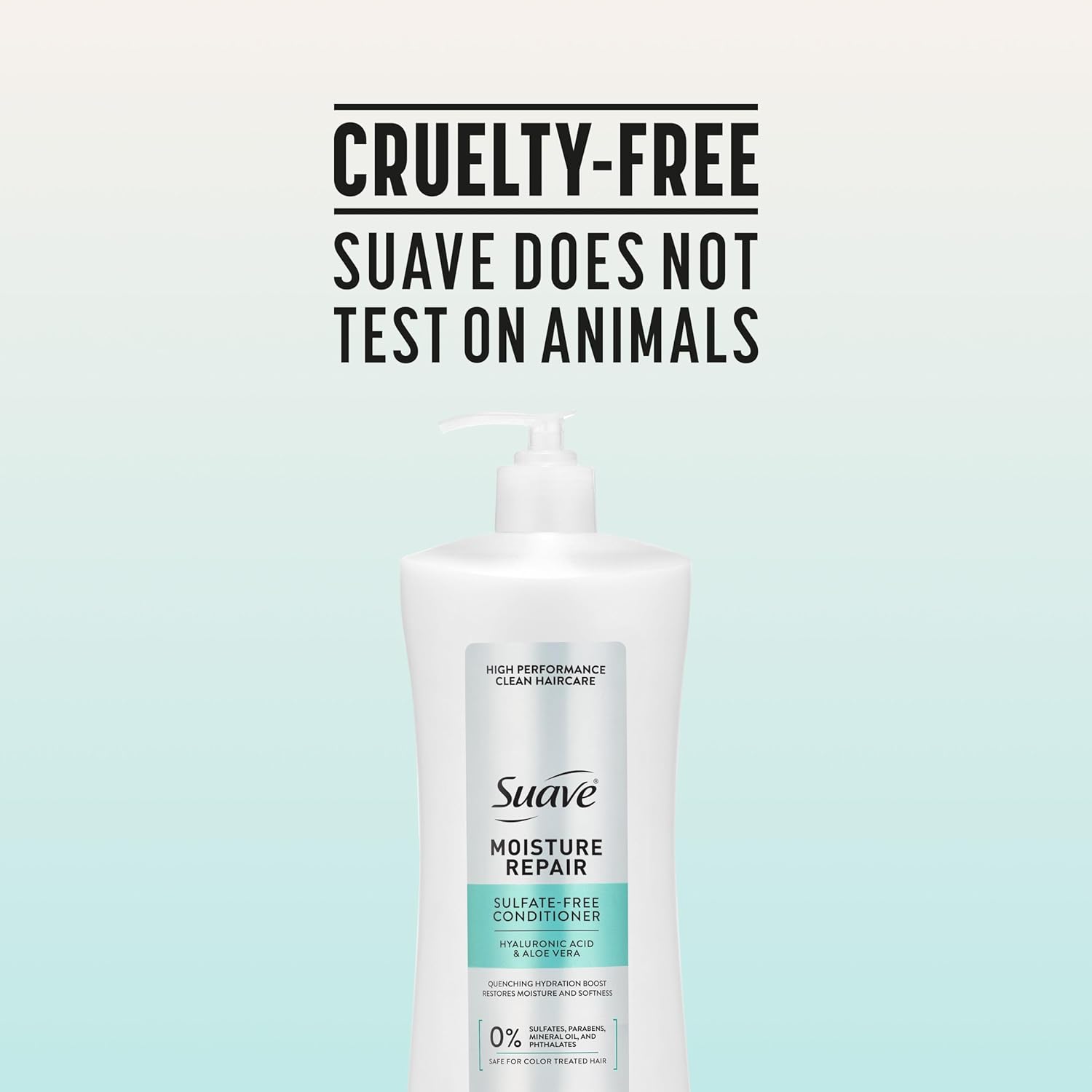 Suave Moisture Repair Sulfate-Free Conditioner with Hyaluronic Acid & Aloe Vera, Hydrates & Restores Dry, Damaged Hair, 4 Count, 28 FL OZ - Image 9