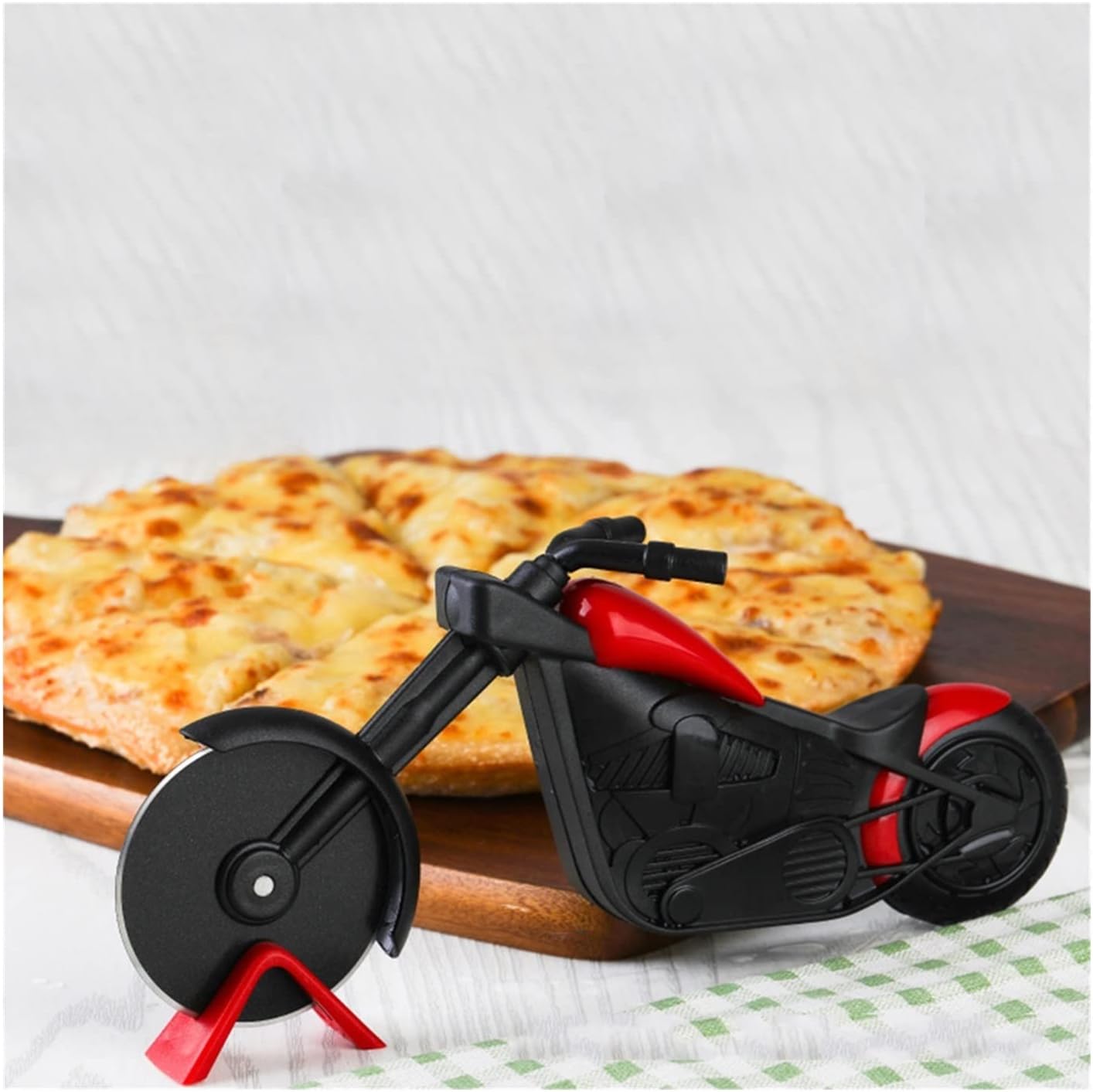Pizza Slicer Motorcycle Pizza Cutter Pizza Wheel Roller Tool Bicycle Pizza Knives Kitchen Cut Tools Stainless Steel Pizza Cutters Pizza Cutters