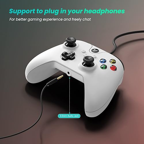 Miniatura 5 de YCCSKY Controlador con cable para Xbox OneXbox Series XS controlador de juegos de PC compatible con Windows 111087 Gamepad con conector de audio y