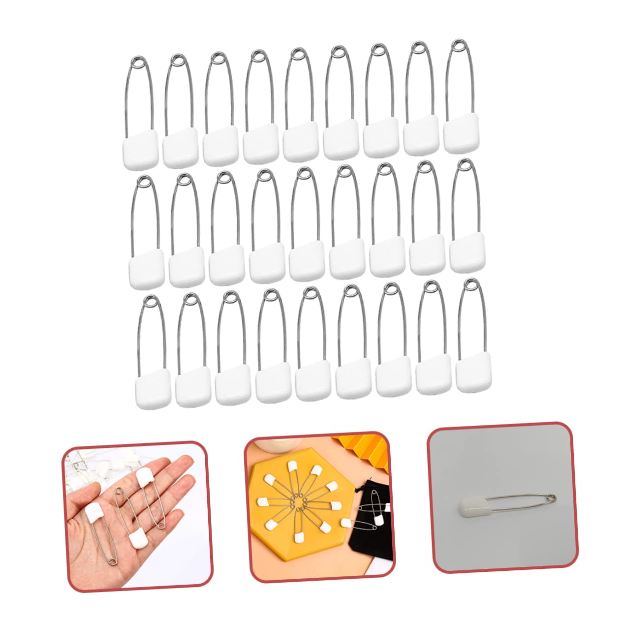 STOBOK 300stücke Sicherheitsnadeln Für Pack Edelstahl-windelstifte Mit Sicherheitsverschluss Für Windeln Kleidung Und Bastelprojekte Hochwertige Langlebige Für Multifunktionale