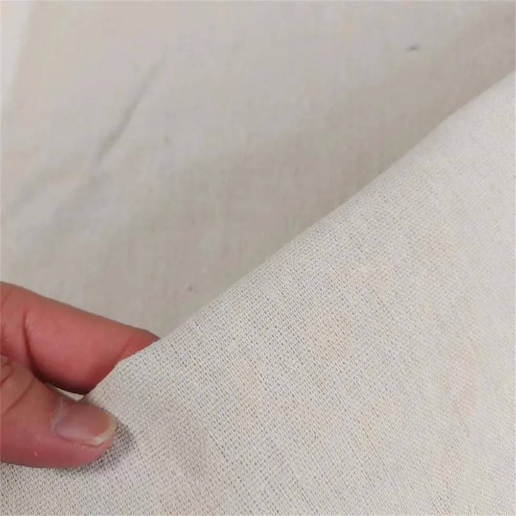 Tela de lino y algodón blanco de 1,5/2,5/3,5 m de ancho, 1,6 m de ancho, para costura, para decoración del hogar, accesorios de manualidades