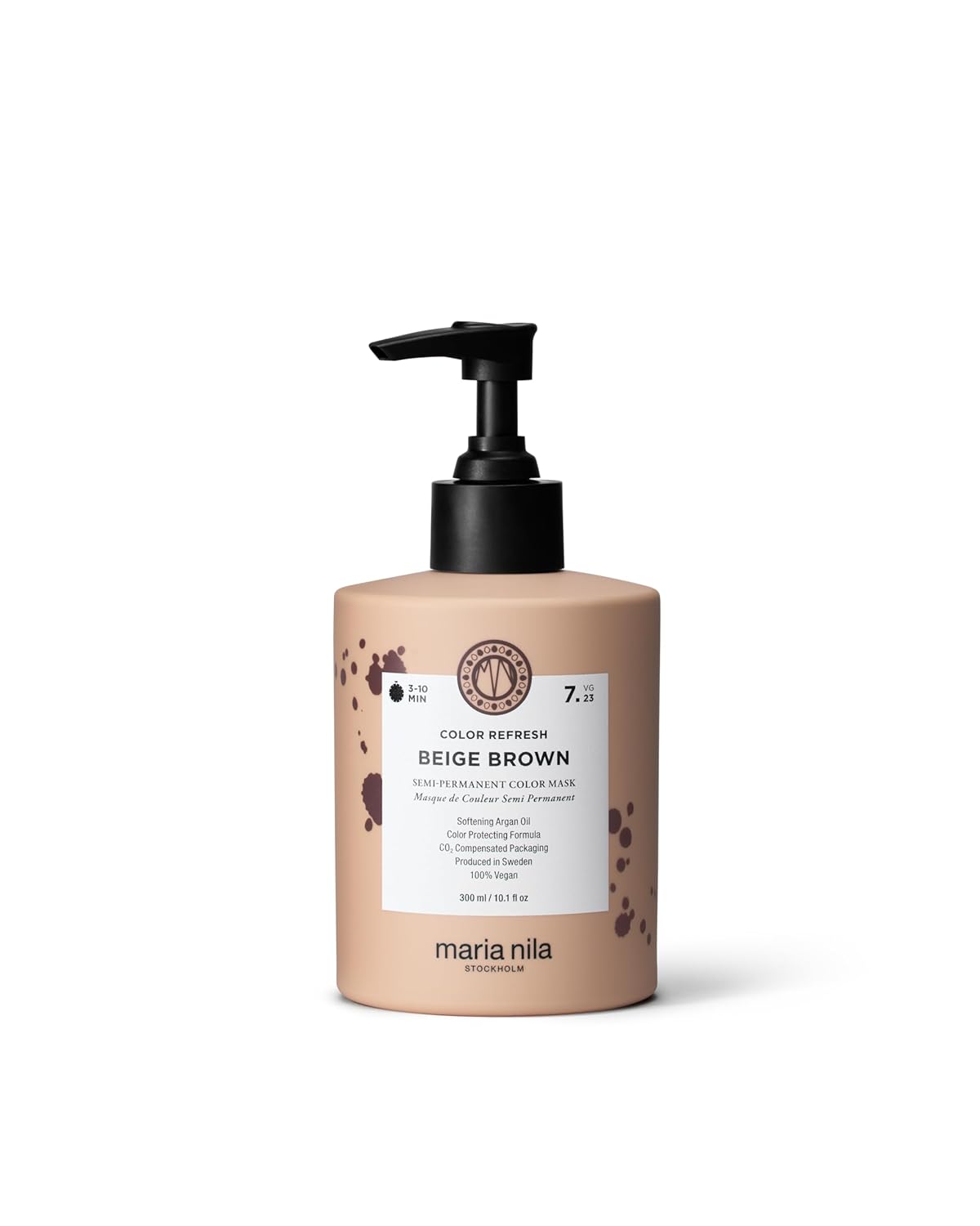 Maria Nila Color Refresh, Beige Brown 10.1 Fl Oz, Beige brown hair mask, Semi-Permanent Pigments, 100% Vegan & Sulfate/Paraben free