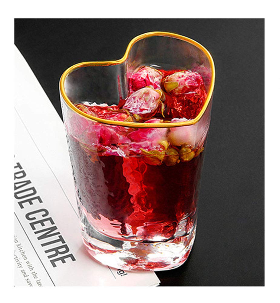 Phnom Penh Glass cup Dessert Bird's Nest Fruit Plate Creative Transparent Heart Shape Glass cup(6.4 oz)