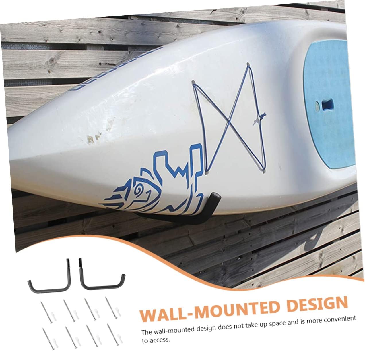 Kayak Track Mount Storage Rack Heavy Duty Wall Hooks Kayak Paddle Holder Indoor Wall Mounted Hangers