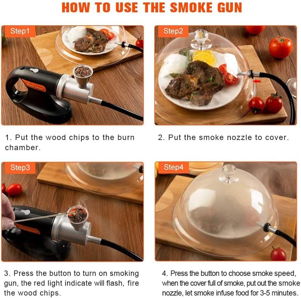 Smoking Gun, Cocktail Smoker Kit, Handheld Cold Smoking Infuser And Vacuum Function, Indoor-Outdoor Smoke Machine