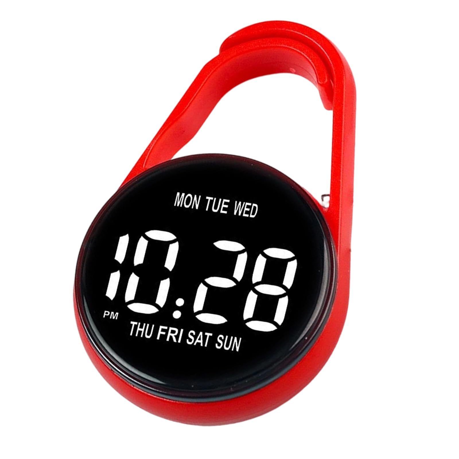 Tsophreniq Touch Control Digital Pocket Watch Keychain Clip for Students Accurate Time LED Display Electronic Clock Accessories Pocket Watch