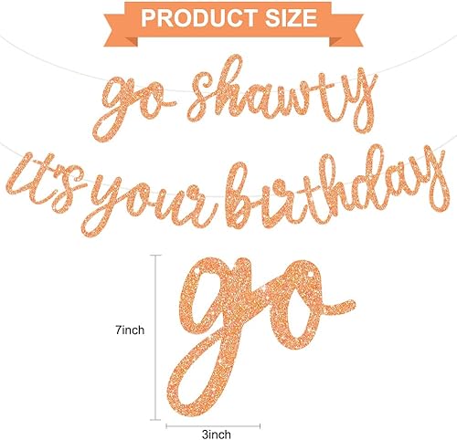 Miniatura 109 de BEISHIDA Cartel Purple Go Shawty It's Your Birthday - No DIY - Cartel de feliz cumpleaños con purpurina con temática de hip hop, pre-encordado