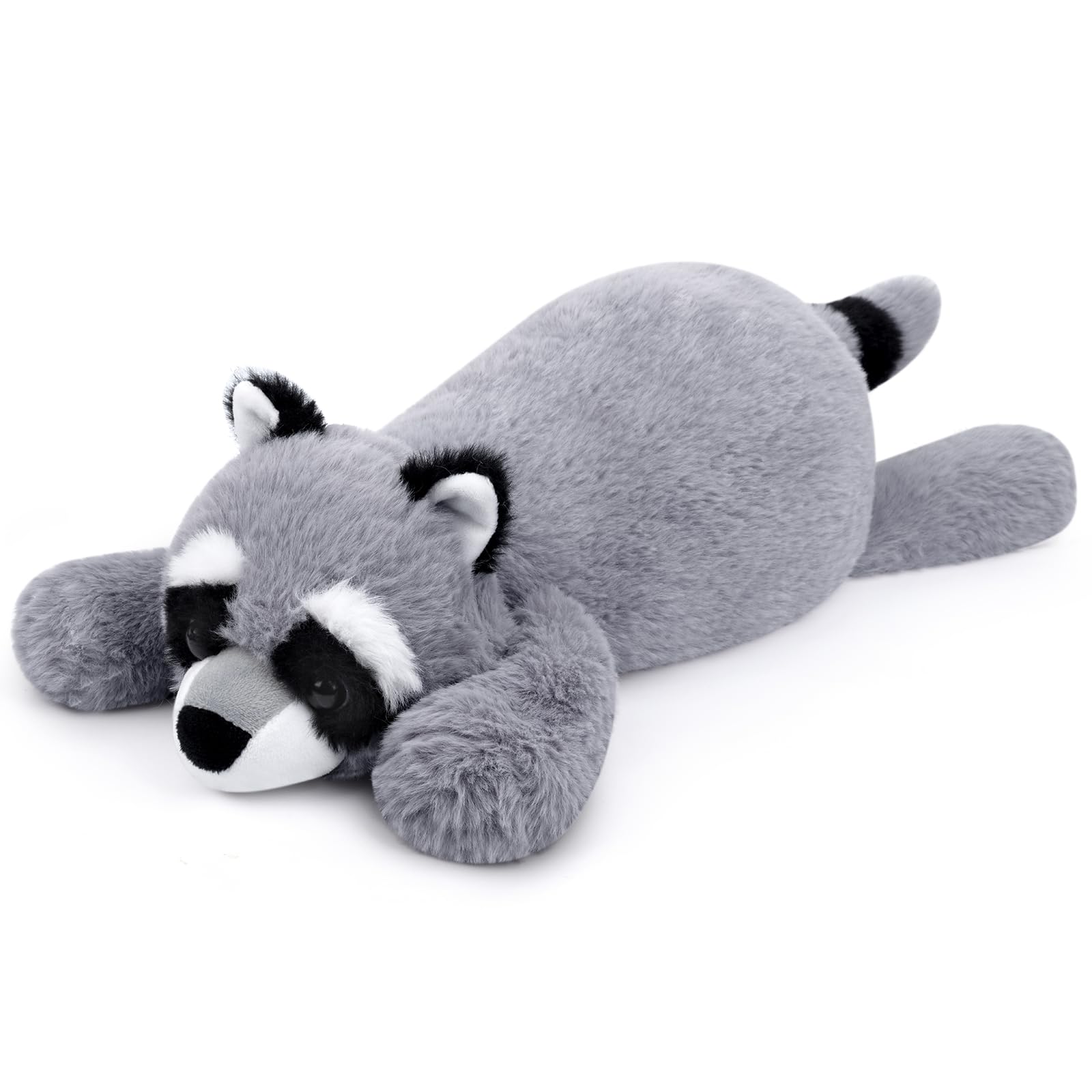 Slojkardon Raccoon Plush, 11in Weighted Raccoon Stuffed Animals Small Cute Plush Toys, Realistic Stuffed Raccoons Weighted Plush Doll Toys for Kids,