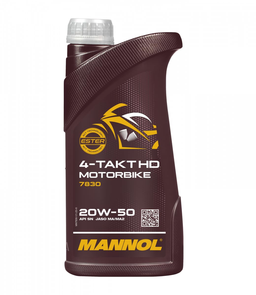 MANNOL 7830 (1L) 4-TAKT MOTORBIKE HD SAE 20W-50 API SN JASO MA/MA2 SYNTHETIC ENGINE OIL FOR 4-STROKE PETROL ENGINES OF BIKES,SCOOTERS AND MOTORCYCLES IMPORTED FROM GERMANY 1L (1)-image-18