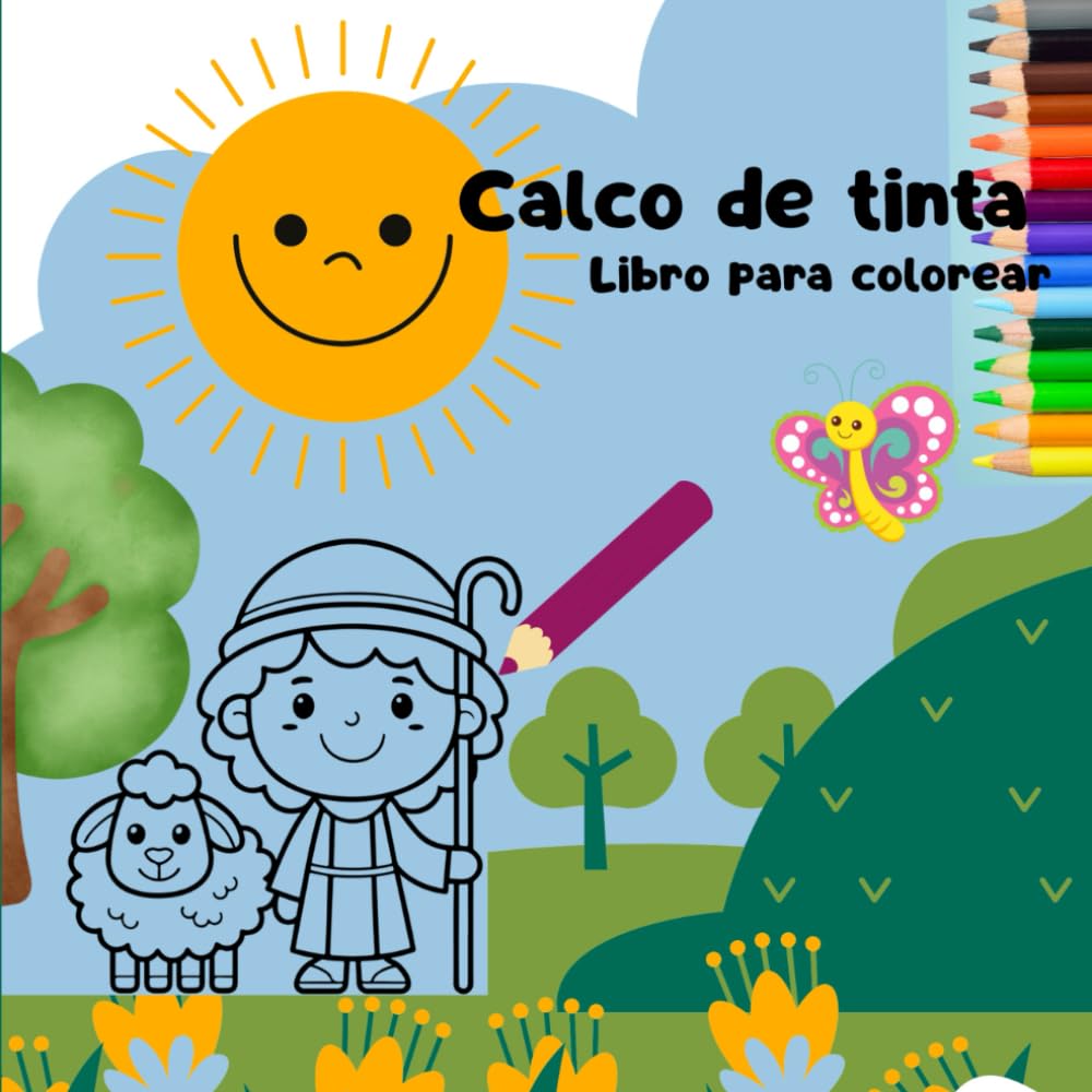 Libro para colorear de Calco de tinta: Traza las ilustraciones que estan ligeramente impresas con un bolígrafo o lápiz y observe cómo las escenas ... para que cada página sea realmente tuya